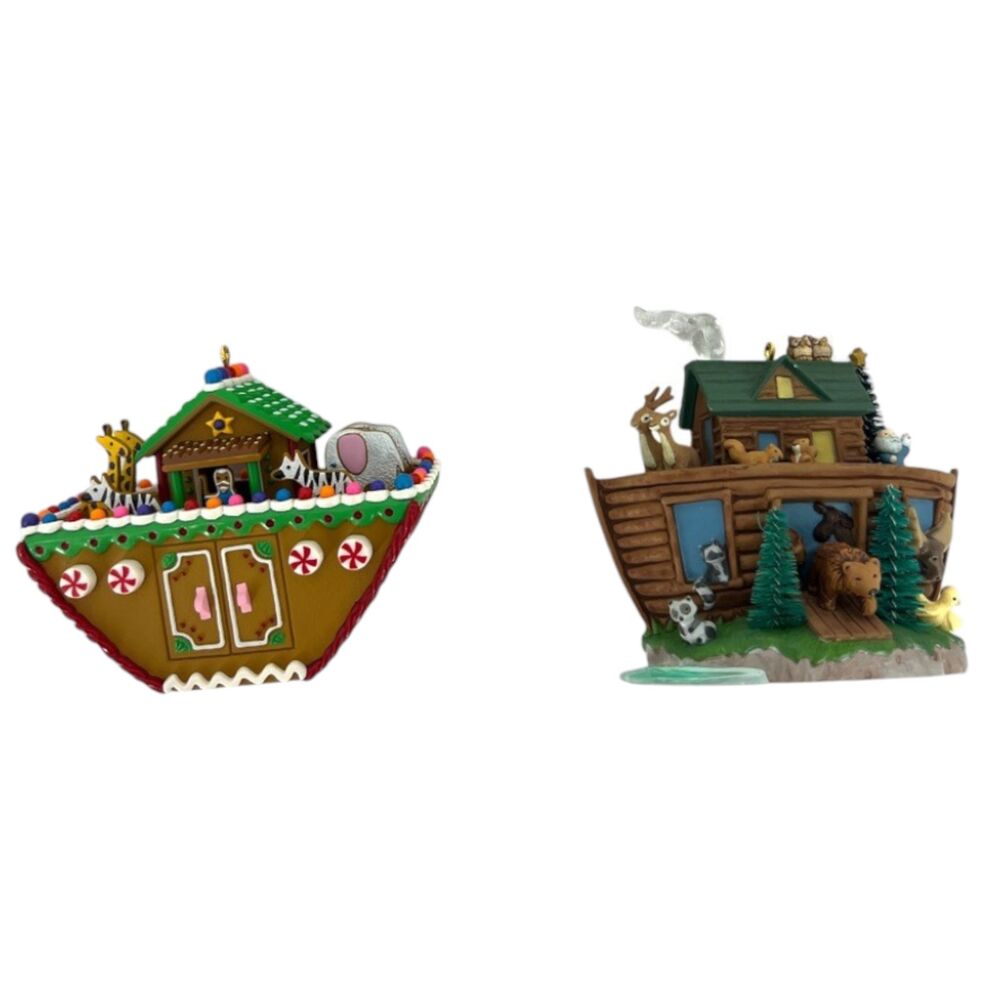 Noah's Ark Hallmark Keepsake Ornaments Set of 2 holiday collectibles